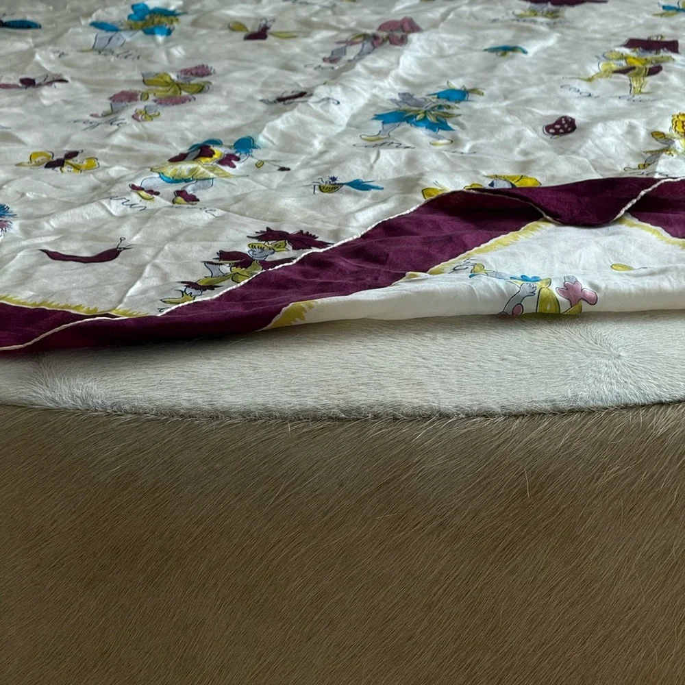 French Scarf with Merlot colored Border
